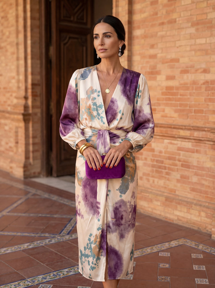 Valeria I Rochie de lux cu model acquerel