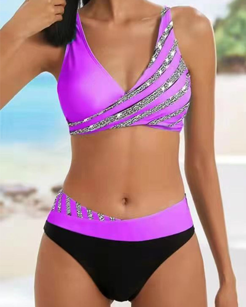 Mona – Bikini imprimat în tonuri calde