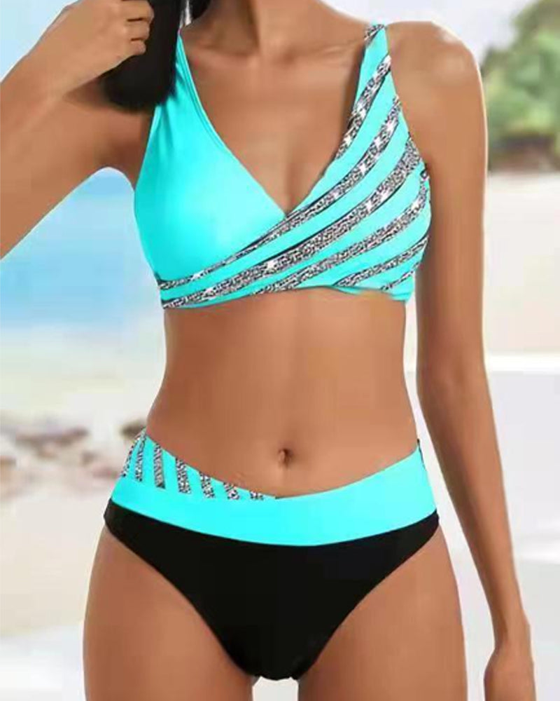 Mona – Bikini imprimat în tonuri calde