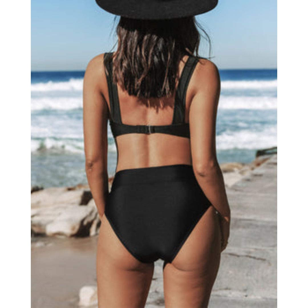Hilde – Costum de baie simplu cu talie înaltă
