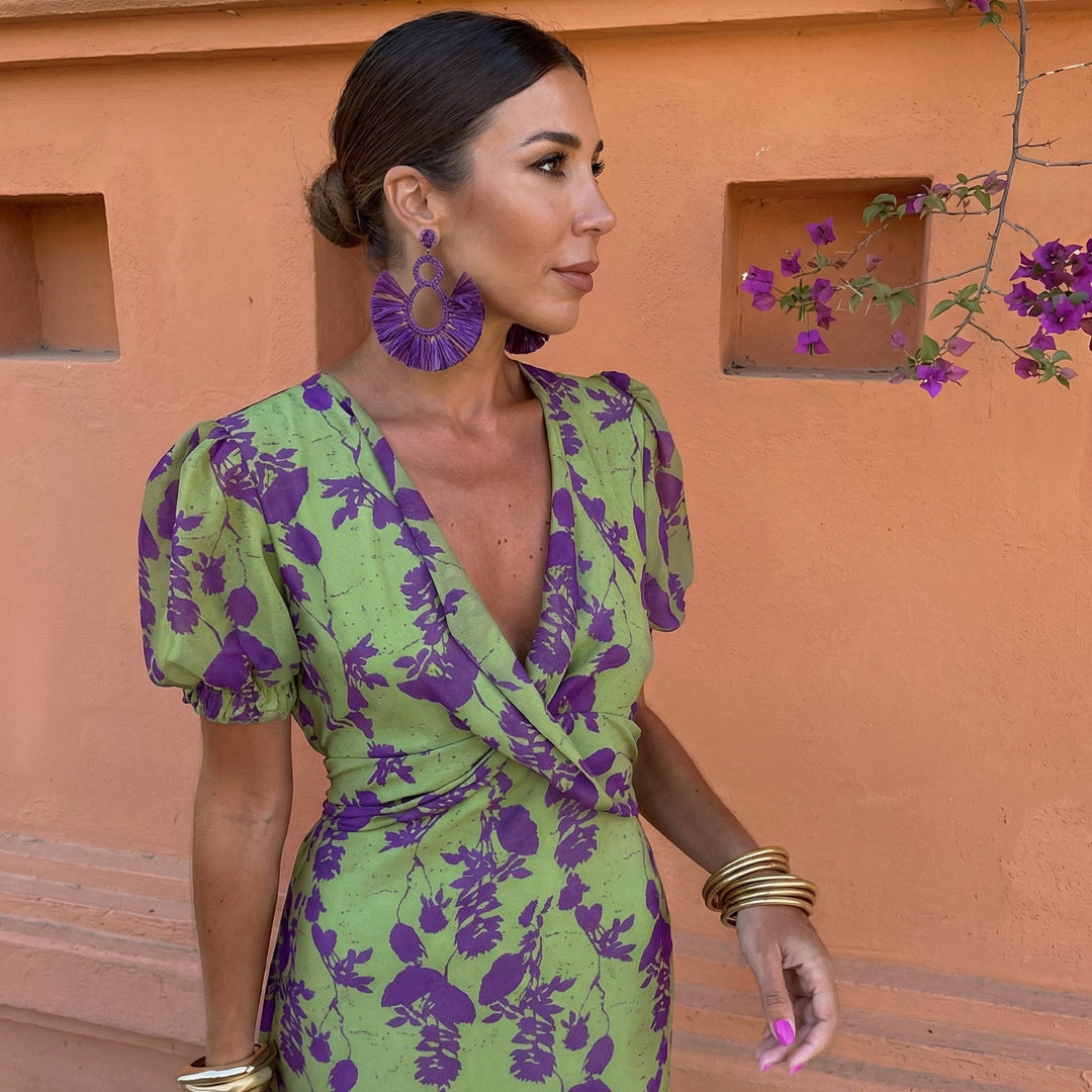 Rochie elegantă Ani cu mâneci bufante remarcabile