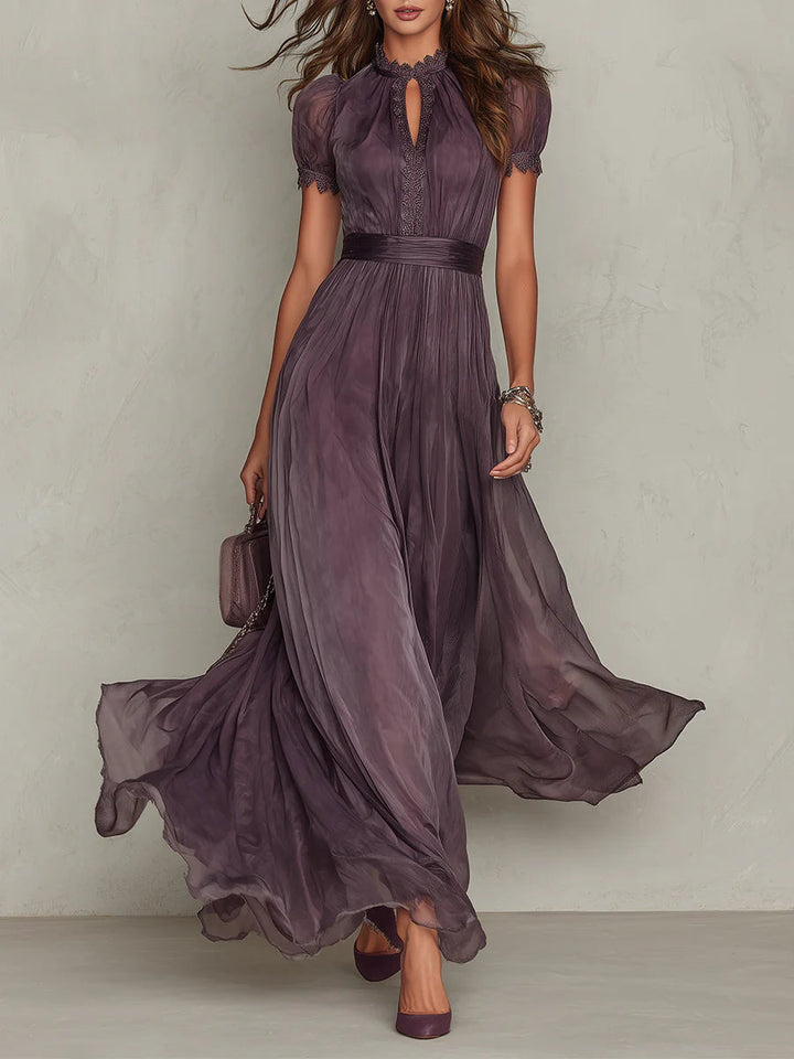 Ashley | Rochie Maxi din Șifon Vintage Elegantă