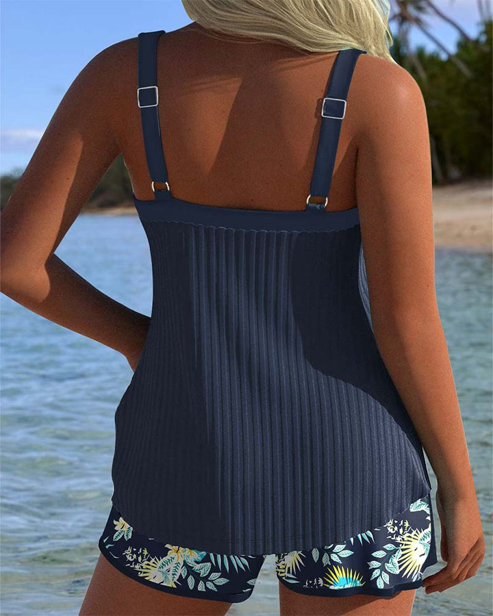 Lana® | Tankini cu dungi și șort de plajă din două piese